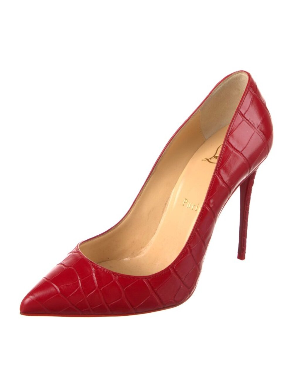 Christian Louboutin Pigalle Follies Mock-Croc Pumps
